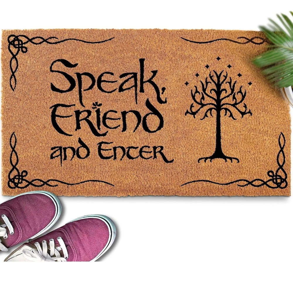 Welcome Doormat - Lord Of The Rings Collectible - Speak Friend And Enter